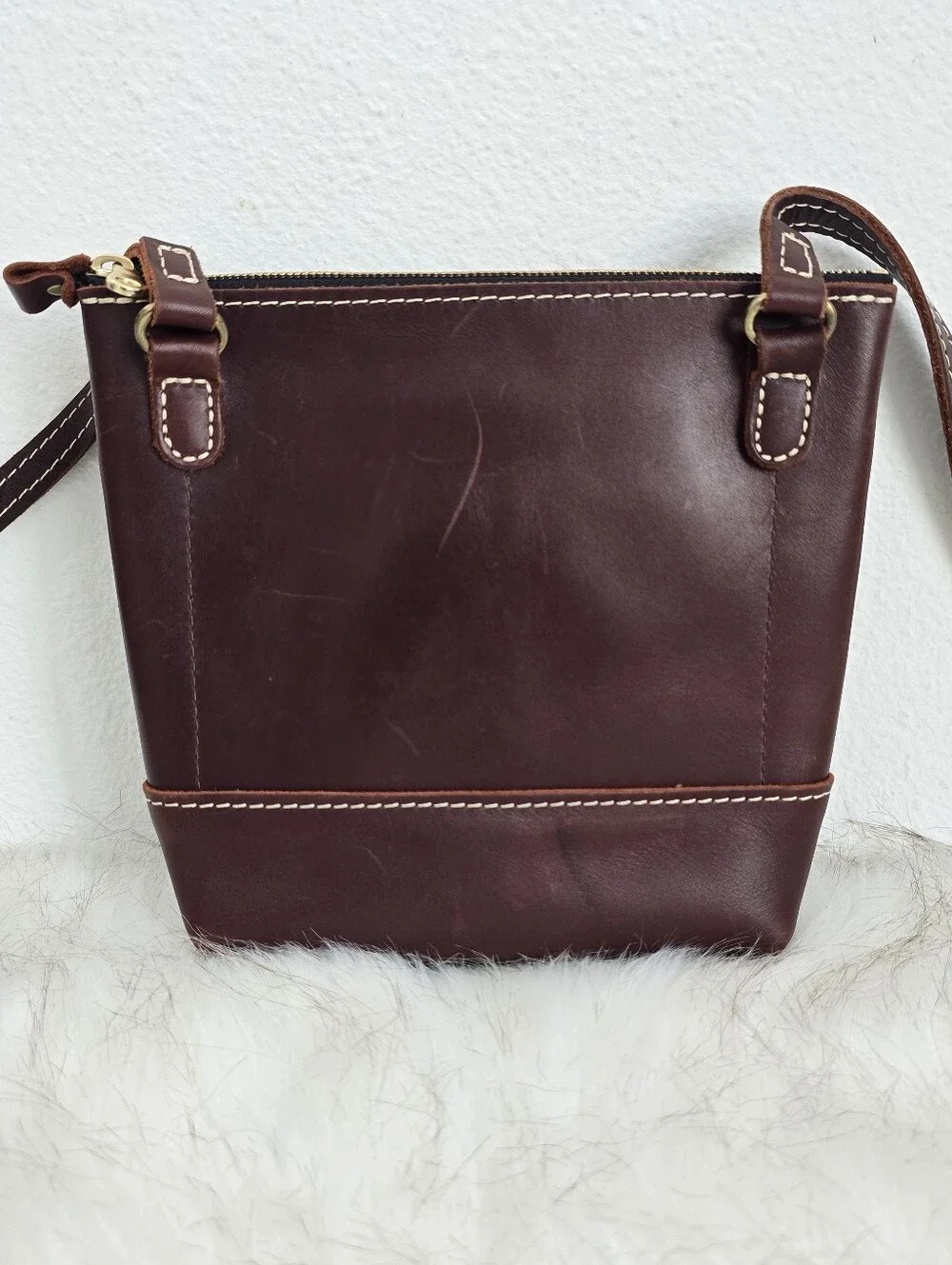 Portland Leather Goods  Crossbody Bag  Purse Brown